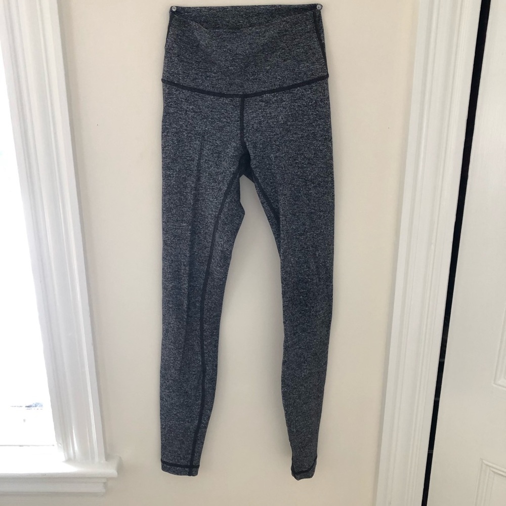 Full-length gray lululemon leggings